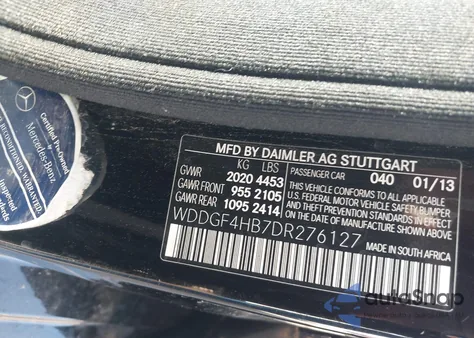 2013 Mercedes-Benz C 250 Luxury/Sport from USA, damaged, VIN WDDGF4HB7DR276127